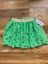 Cat Jack Girls' Green Shamrock St. Patrick's Day Skirt Size XS