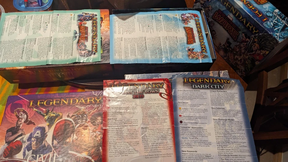 Marvel legendary And Expansions: Red, Dark City, Secret War 1&2, Civil War, WWH - Image 2 of 4