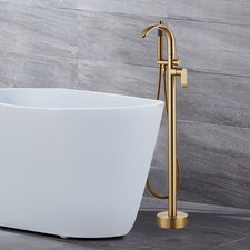 Floor Mounted Free Standing Bathtub Mixer Faucet Shower Bath Tub Filler Tap Kit