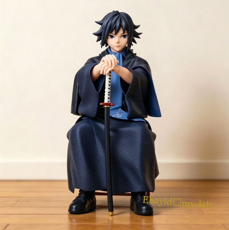 Cazador de demonios Tomioka Giyuu Agua Hashira PVC Figura Estatua Modelo Adornos