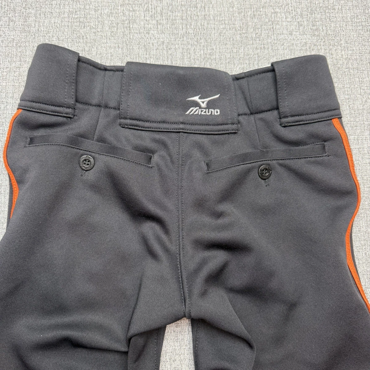 Mizuno Mädchen Jugend Medium Softball Hose schwarz orange Streifen gepolstert verstärkt
