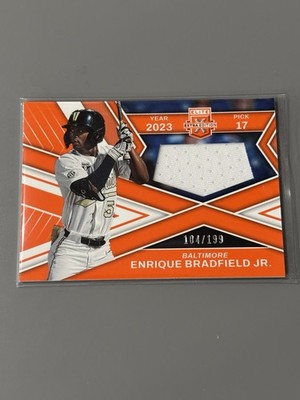 Enrique Bradfield Jr. 2023 Elite Extra Edition First Round Materials Orange /199
