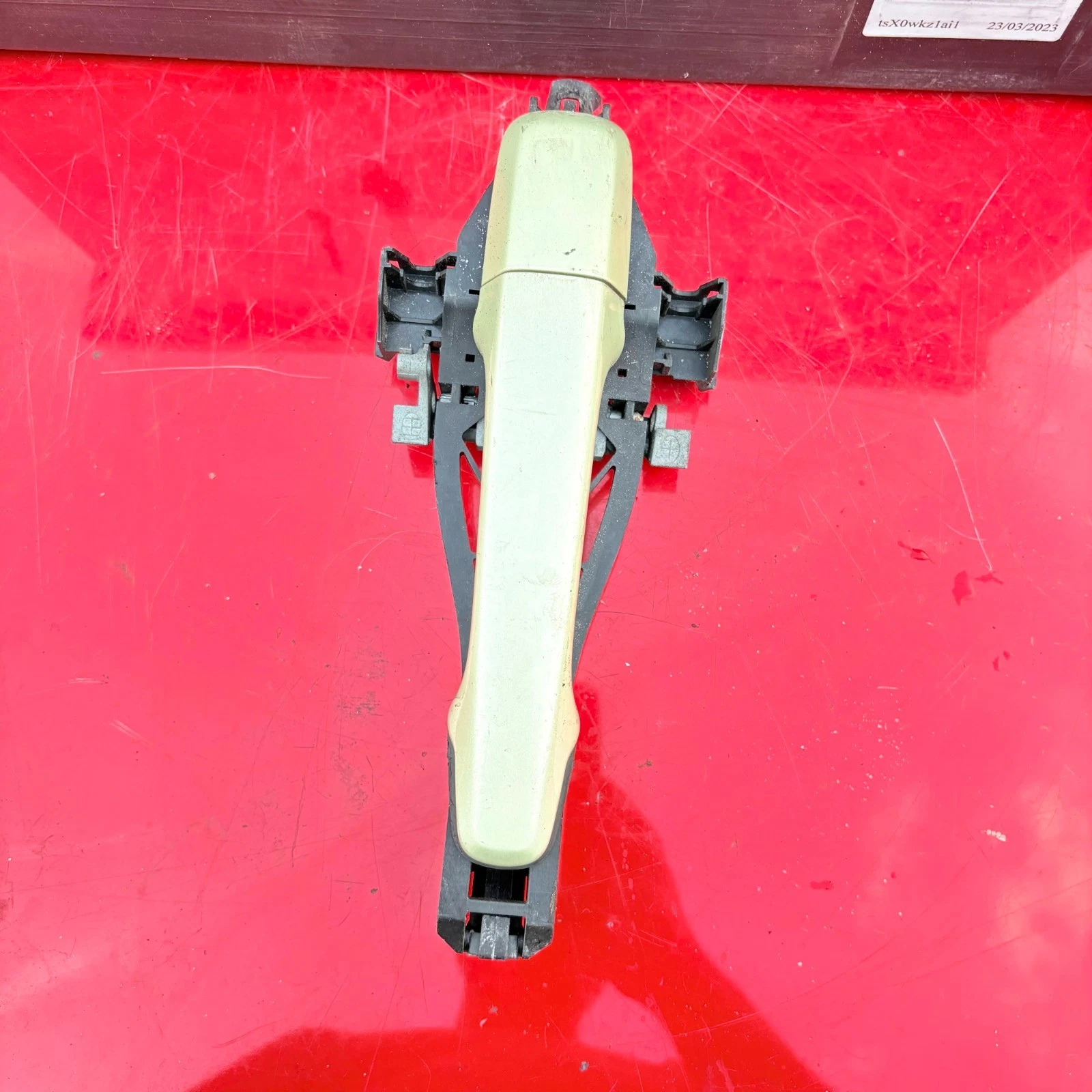 Actual Volvo S40 V50 left rear exterior door handle front view