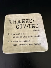 Pottery Barn Thanksgiving Noun Appetizer Dessert Plate Replacement 1 Dish 5”