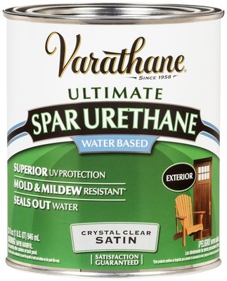 Varathane 250241H Water-Based Ultimate Spar Quart Brush, Satin Finish