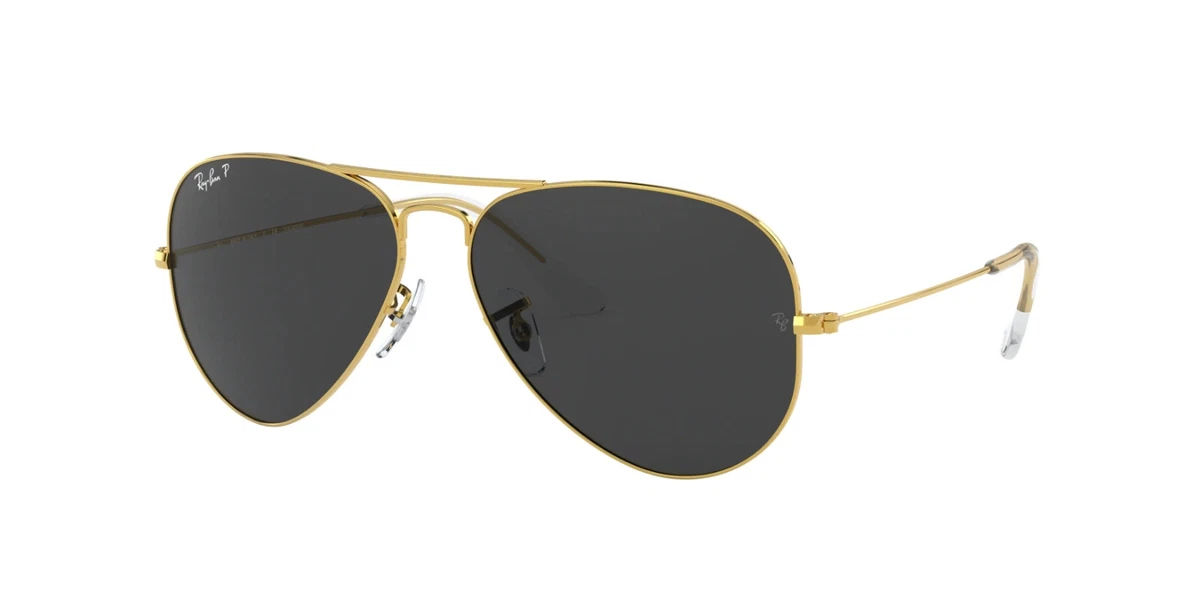 Ray-Ban Aviator Gold Black Sunglasses for Men for sale - eBay