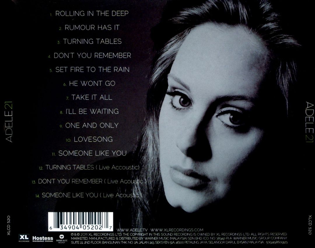 ADELE 21 [BONUS TRACKS] NEW CD 634904052027| eBay