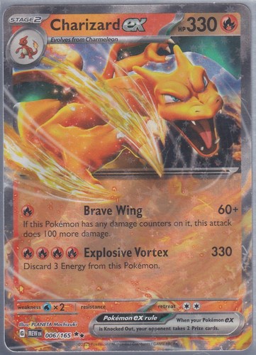 Charizard ex - 006/165 6 - SV Scarlet & Violet 151 Holofoil Near Mint Holofoil