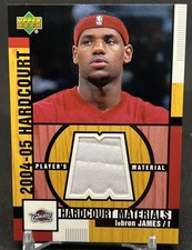 2004 Upper Deck Lebron James Game Worn Jersey Patch Hardcourt Materials Cavs NBA