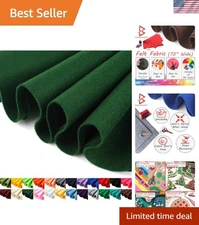 Elegant Forest Green Felt Fabric - 2 Yards of 72" Wide, 1.6mm Thick for Crafting