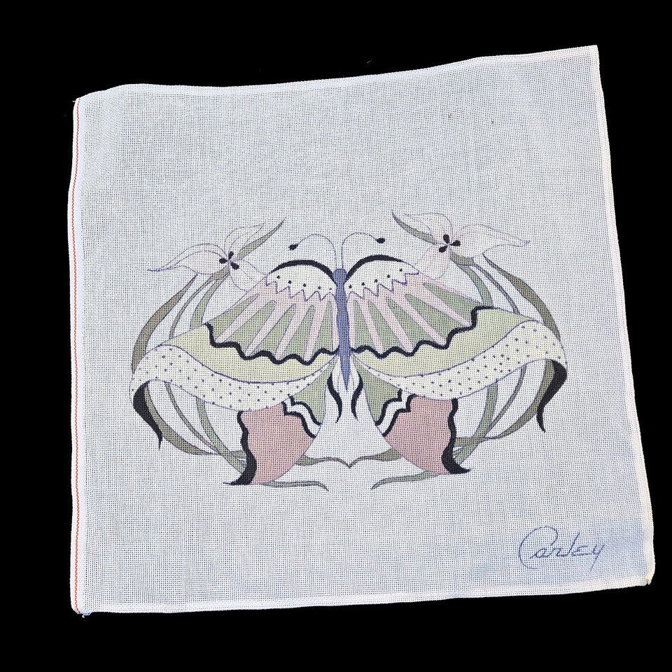 CARLEY NEEDLEPOINT CANVAS: BUTTERFLY BM - Image 2 of 2