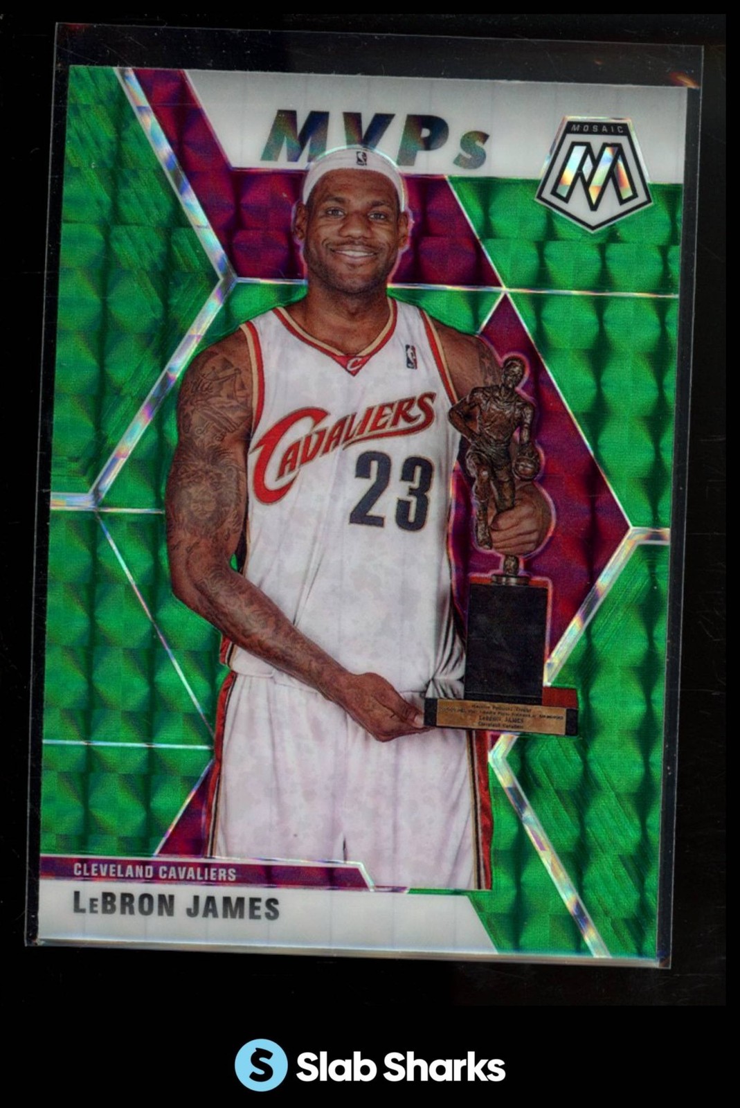 2019 PANINI MOSAIC #298 LEBRON JAMES MVPs GREEN