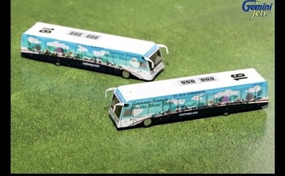 Gemini Jets Greener US Airways Cobus 3000 Set of 2 Buses G2USA574 Die-Cast
