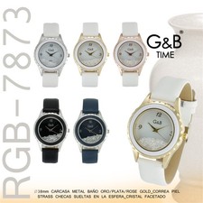 G&B Ladies' Fashion Quartz Watch Leather Strap Analogue Elegant New Gift