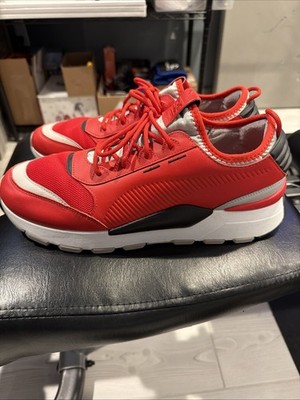 Puma RS-0 Shoes Mens Size 12 Red Black White Running System Sneakers EUC