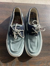Sperry Top Side Boat Shoes Light Blue & Mavy Lace Up - Mens 8.5