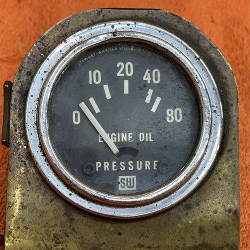 Vintage 1930’s 1940’s 1950’s SW 0-80 OIL GAUGE Old Car TRUCK STEWART WARNER - Picture 2 of 13