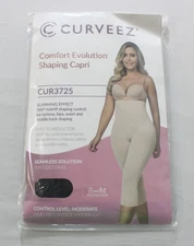 Curveez Women's Comfort Evolution Capri Leggings CA4 Black Size 3XL NWT