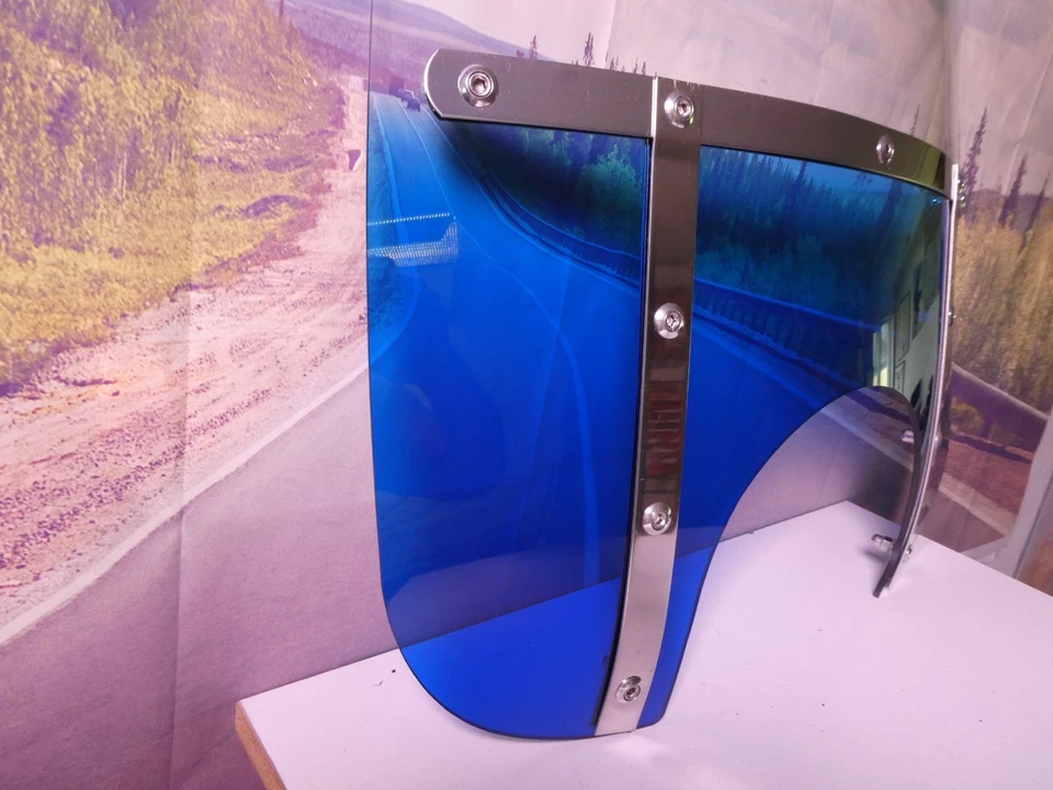 Parabrisas Memphis Shades 15 pulgadas Fats (corte de 9 pulgadas) azul Victory MEM3526 Kawasaki X1 Foto 3 de 4