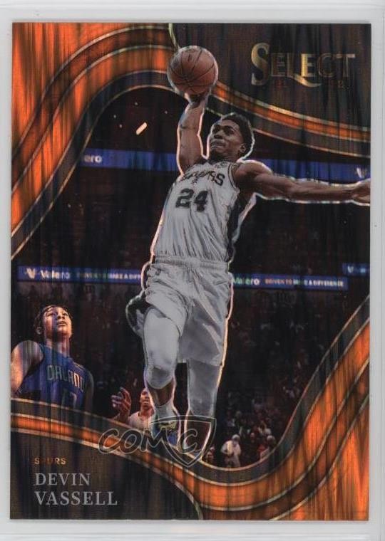 2021-22 Panini Select Courtside Orange Flash Prizm Devin Vassell #222 05ja