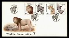 DR WHO 1990 VENDA SOUTH AFRICA FDC ANIMAL WILDLIFE CONSERVATION COMBO M72316