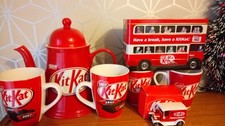 KITKAT TEAPOT& 4 CUPS 2007. 1 TIN 2017 . 1 CAR WITH BOX . 