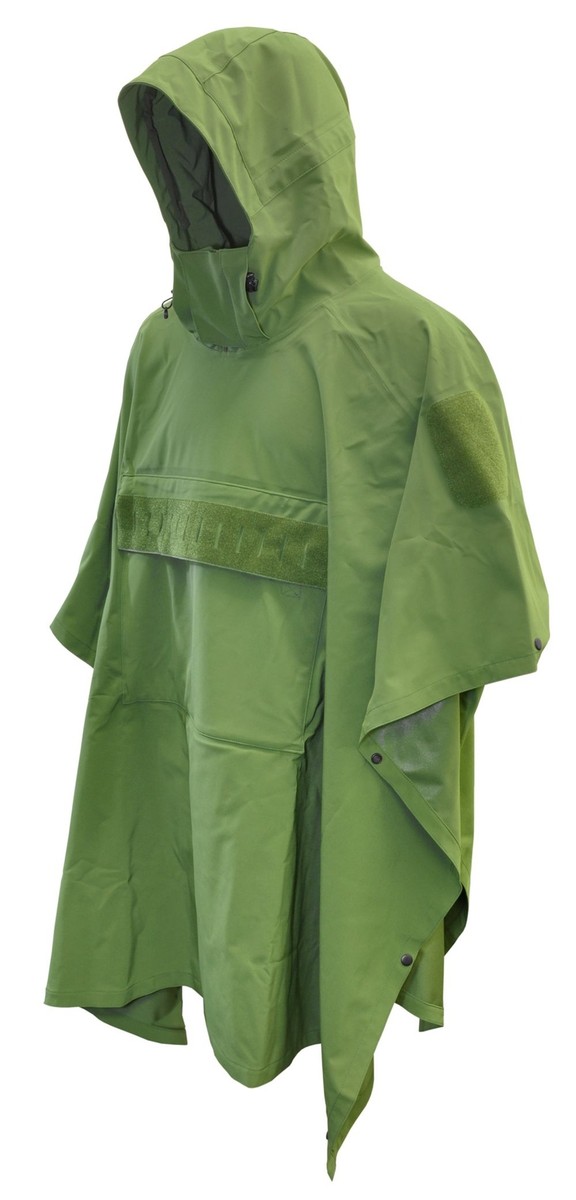 HUNT☆Unisex Packable Poncho - Muffled Green Hazard 4 Poncho Villa Softshell Poncho, OD Green, One Size