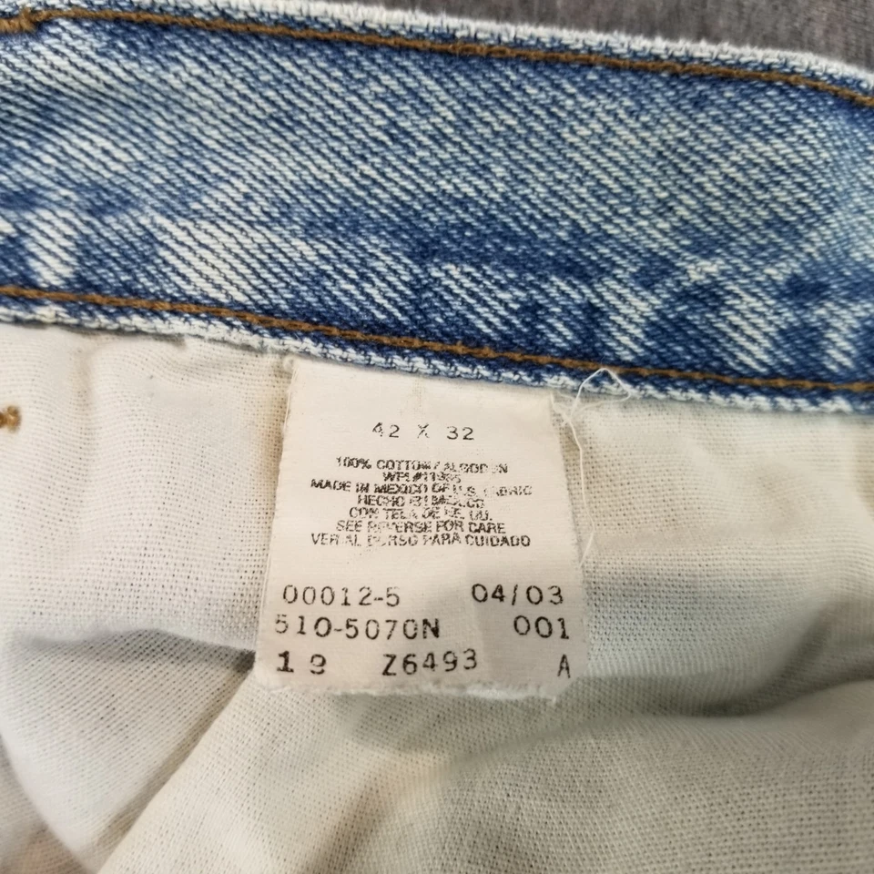 St Johns Bay Jeans Sz 42X32 Blue Easy Fit Vintage Cotton Comfortable Retro Work - Image 3 of 4