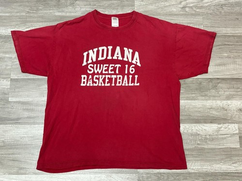Vintage Y2K Indiana Hoosiers NCAA Sweet 16 March Madness T-Shirt Erwachsene Größe XL