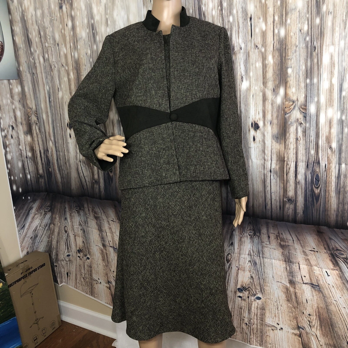 Petite jacket top dress set