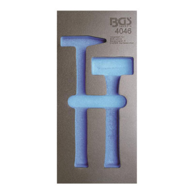 BGS-4046-1 1/3 Werkstattwageneinlage (408x189x32 mm), leer, für Schlosserhammer 