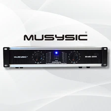 MUSYSIC 2 Channel Power DJ Amplifier 2000W Amplifier 2U Rack Mount Amp Stereo