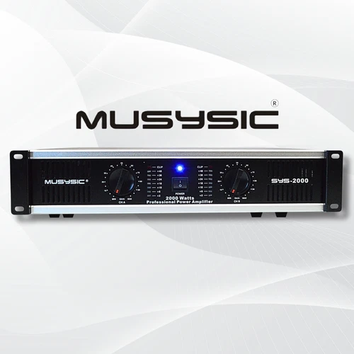MUSYSIC 2 Channel Power DJ Amplifier 2000W Amplifier 2U Rack Mount Amp Stereo