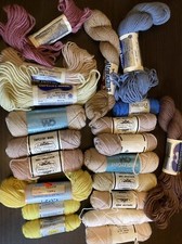 Needlepoint Yarn - 20 Skiens Of Various Yardage  Colors - Bucilla - 100 Wool