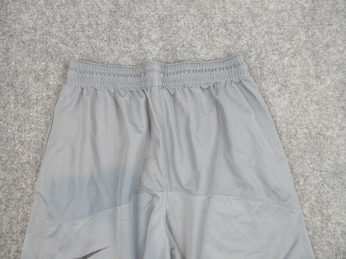 Nike Shorts Mens Large Gray Swoosh Logo Drawstring Athletic Basketball 30x20 - Picture 11 of 11