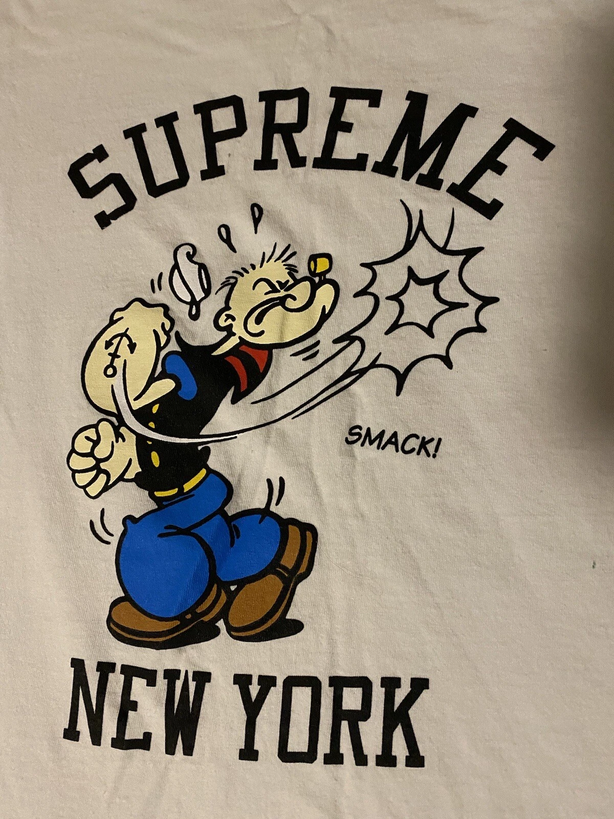 TEE SHIRT SUPREME POPEYE BLANC SM 2010 *veuillez lire*
