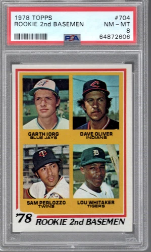Lou Whitaker 1978 Topps #704 RC PSA 8