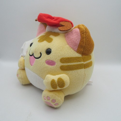 Maruneko Cat C0108 Yellow Christmas Santa Plush 6" Stuffed Toy Doll Japan - Picture 3 of 7