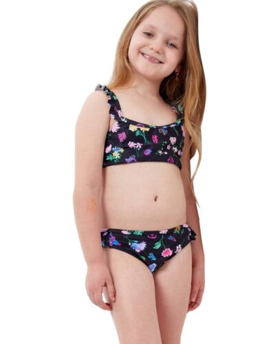 Gottex Kids Daisies Ruffle Bralette Bikini Top with Matching Bikini Bottom - Picture 4 of 8