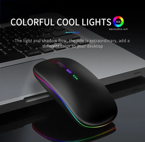 New Bluetooth Wireless Mouse With Usb Rechargable RGB - Picture 2 of 4