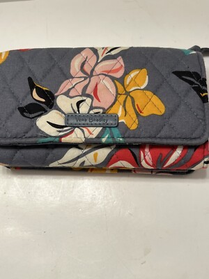 Vera Bradley Gray Floral Quilted handbag with wallet. Vera Bradley Quilted Nylon Tote & Matching | Mercari main image 4