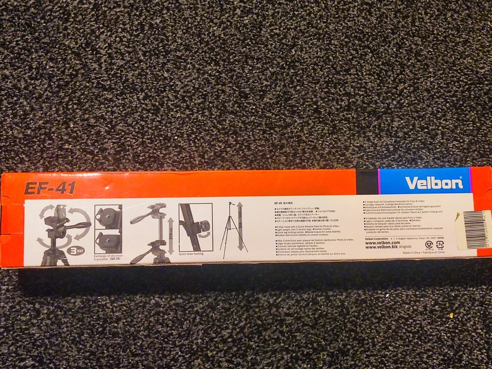 Velbon EF-41 tripod, 3D head and QB-32 quick connector. Height 51cm - 146 cm - Image 3 of 4