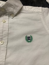 boys chaps white oxford button down shirt size 4