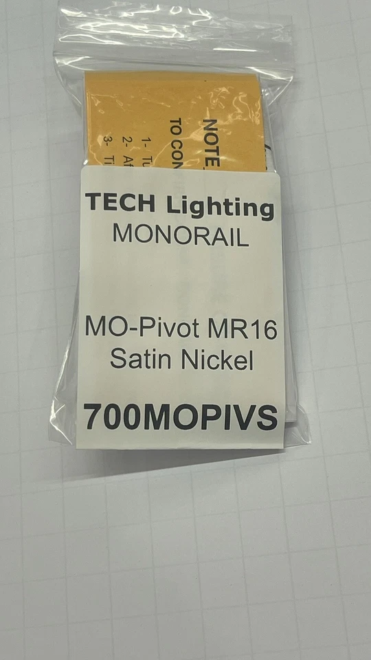 Tech Lighting 700MOPIVS Monorail MO PIVOT MR16 Satin Nickel 12v One Pivot Head - Image 4 of 4