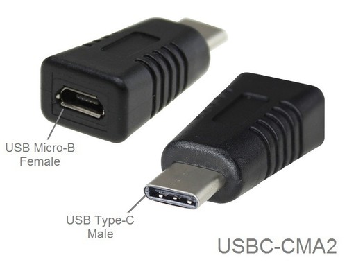 USB Type-C Male to USB Micro-B 5-Pin Female USB 2.0 Adapter, USBC-CMA2 - 第 1/1 張圖片