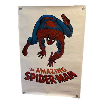 Vintage Amazing Spiderman Poster 1974 Original Not Reproduction