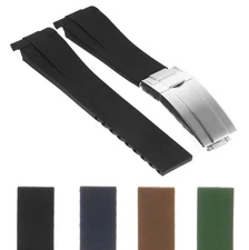 StrapsCo 20mm Silicone Rubber Replacement Watch Band Strap