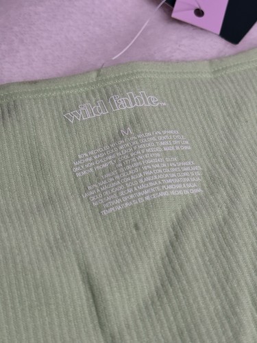 Camiseta corta Wild Fable para mujer talla M manga corta sin costuras verde neón - Imagen 7 de 8