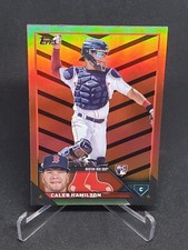 2023 Topps Update Caleb Hamilton Orange & Black Foil Rookie RC Holo Refractor SP