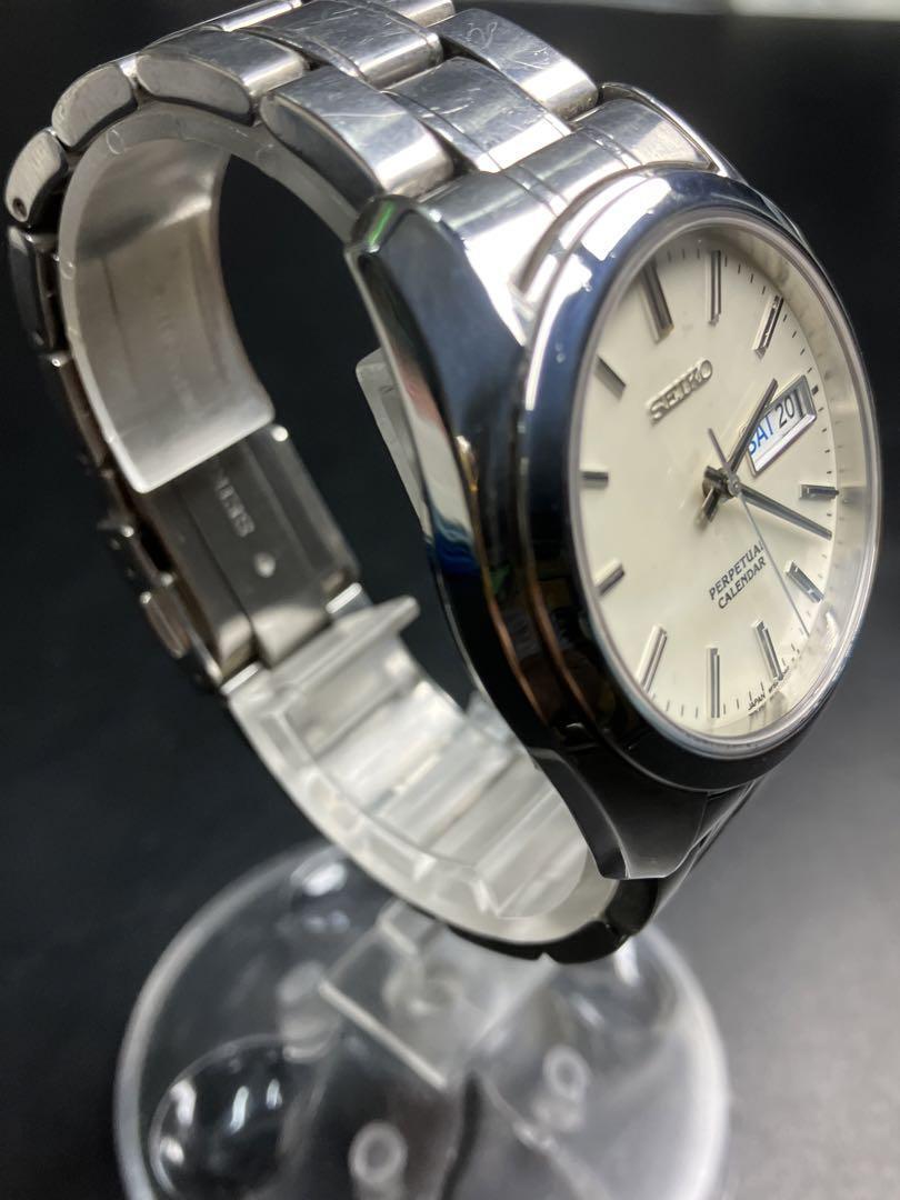Seiko 8F33-0040 Perpetual Calendar Stainless Steel Day Date Seiko 8F33-0040 Perpetual Calendar Stainless Steel Day Date